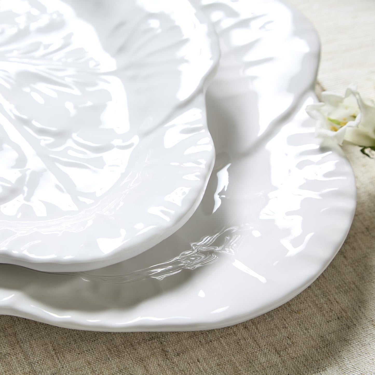 Cabbage Texture Melamine Serving Trays