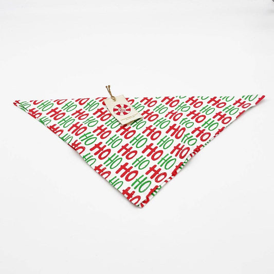 HO HO HO PRINT DOG BANDANA