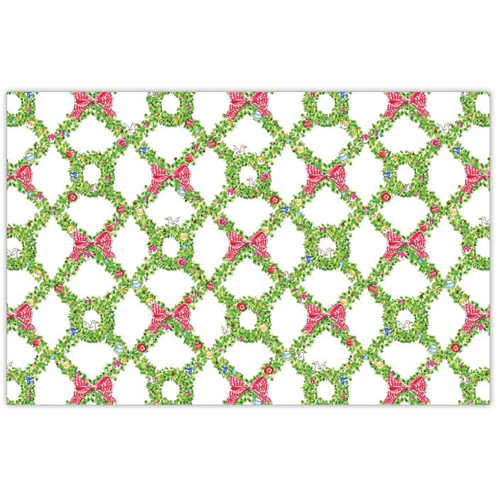 Merry and Bright Holiday Trellis Placemat