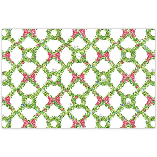 Merry and Bright Holiday Trellis Placemat